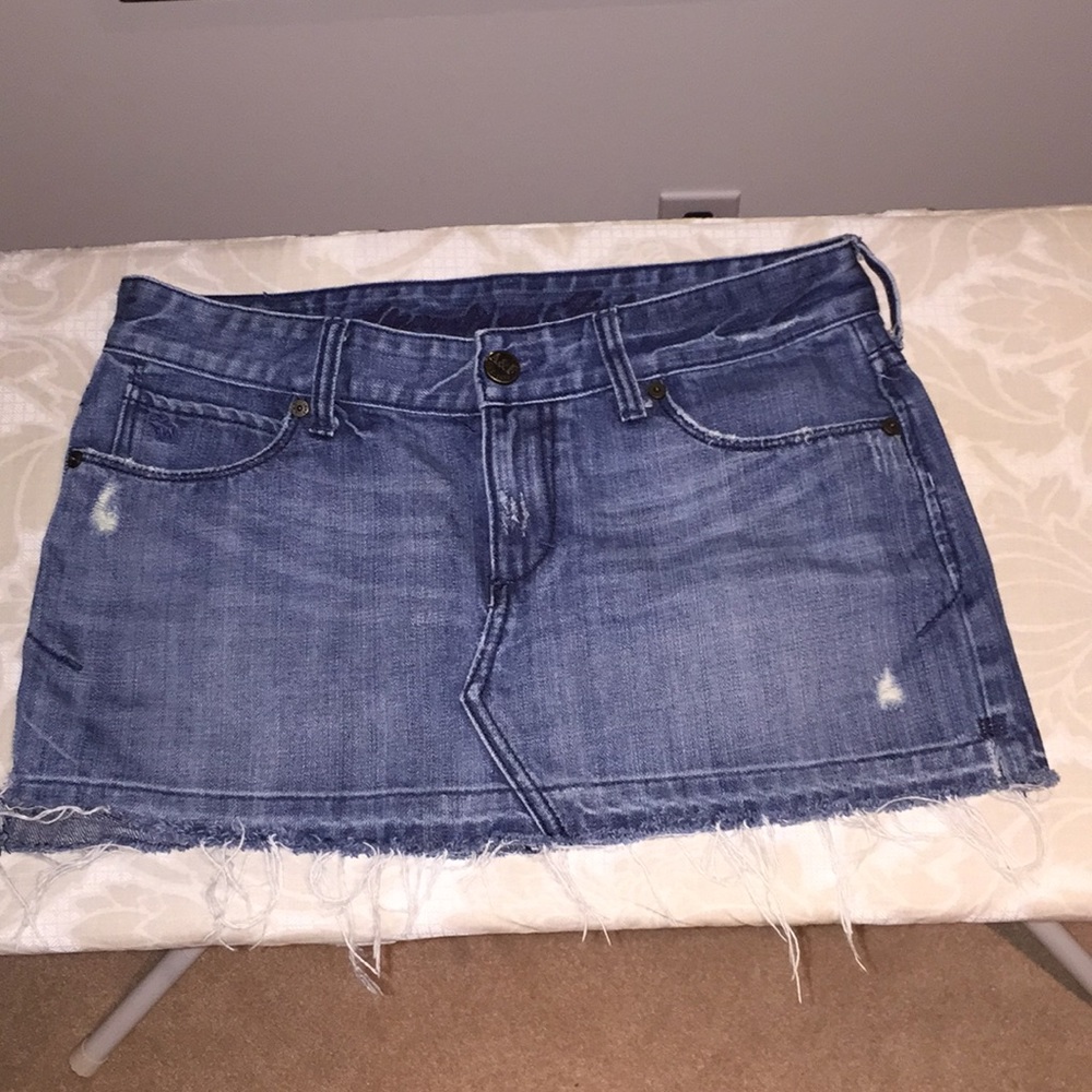 Abercrombie and Fitch Distressed Jean Skirt